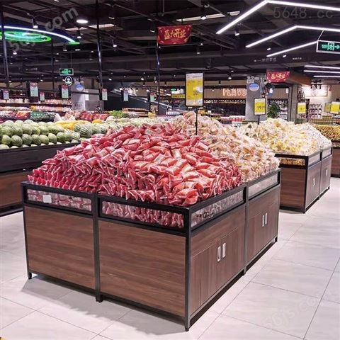 智豪华昌超市蔬菜货架水果店展示堆头货架